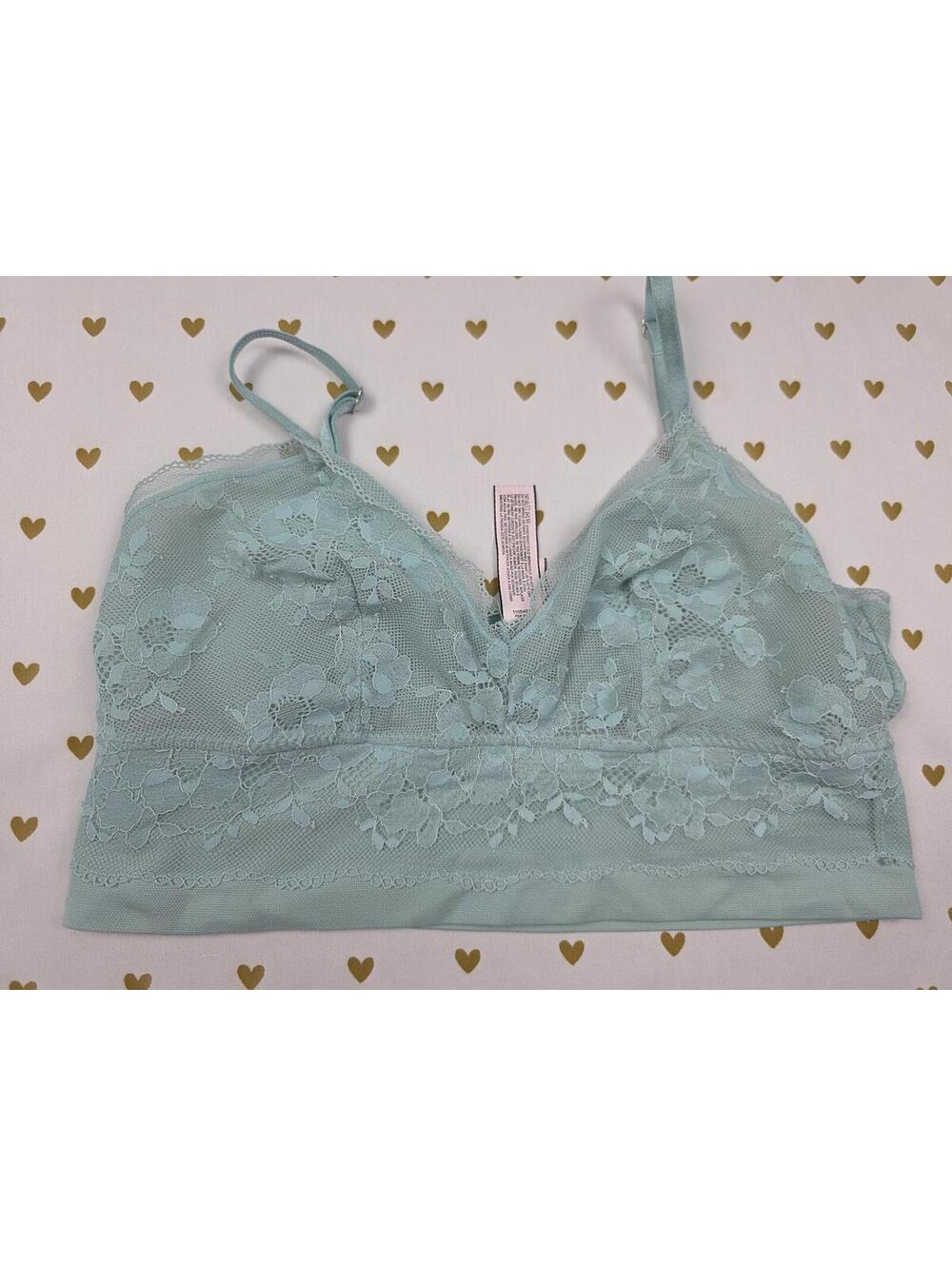 Victorias Secret Medium Green Mint Bralette Bra Top Tank
